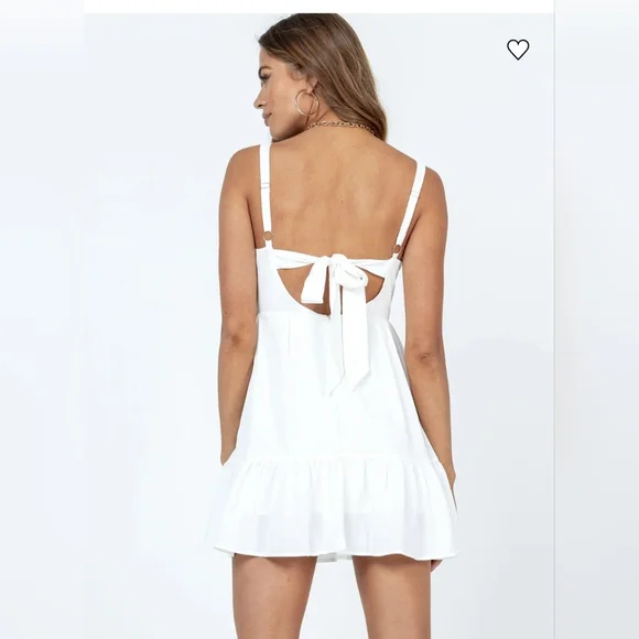 Princess Polly Arialena Mini Dress, White Size 4 - Picture 2 of 10